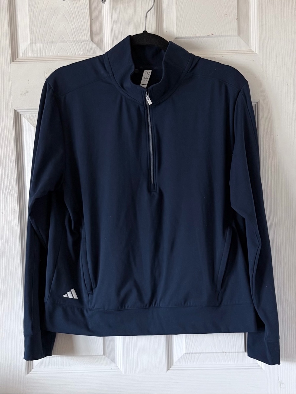 adidas Men's Dark Blue Half-Zip Performance Pullover